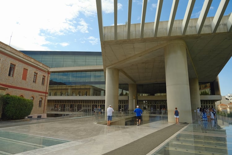 Exterior of the Acropolis Museum in Athens, Greece