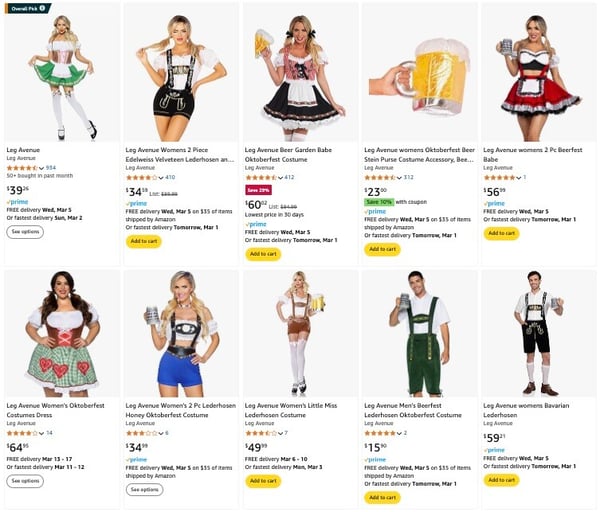 Amazon Oktoberfest Outfits