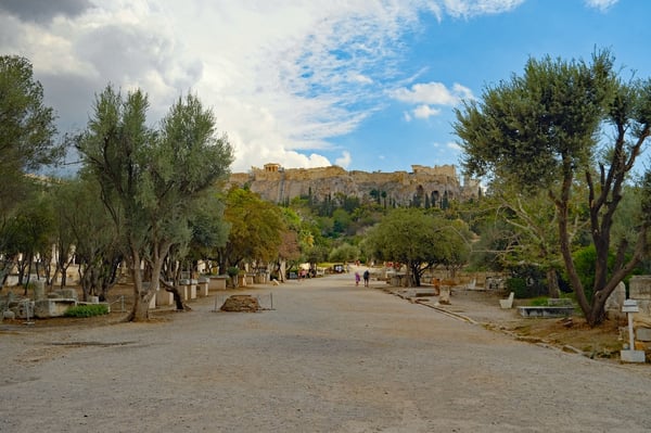 Ancient Agora of Athens_Acropolis in Background_Landscape