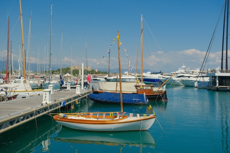 Sailboats in Port Vauban, Antibes