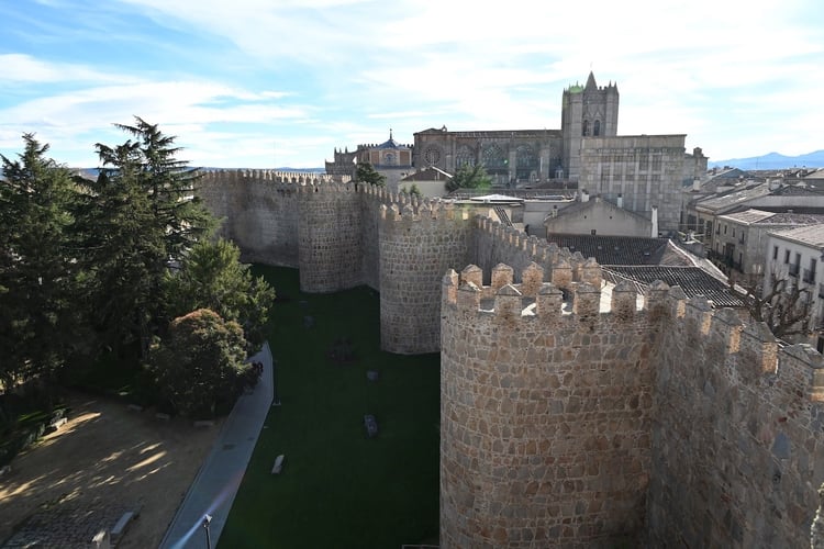 Walls of Avila in Avila, Spain