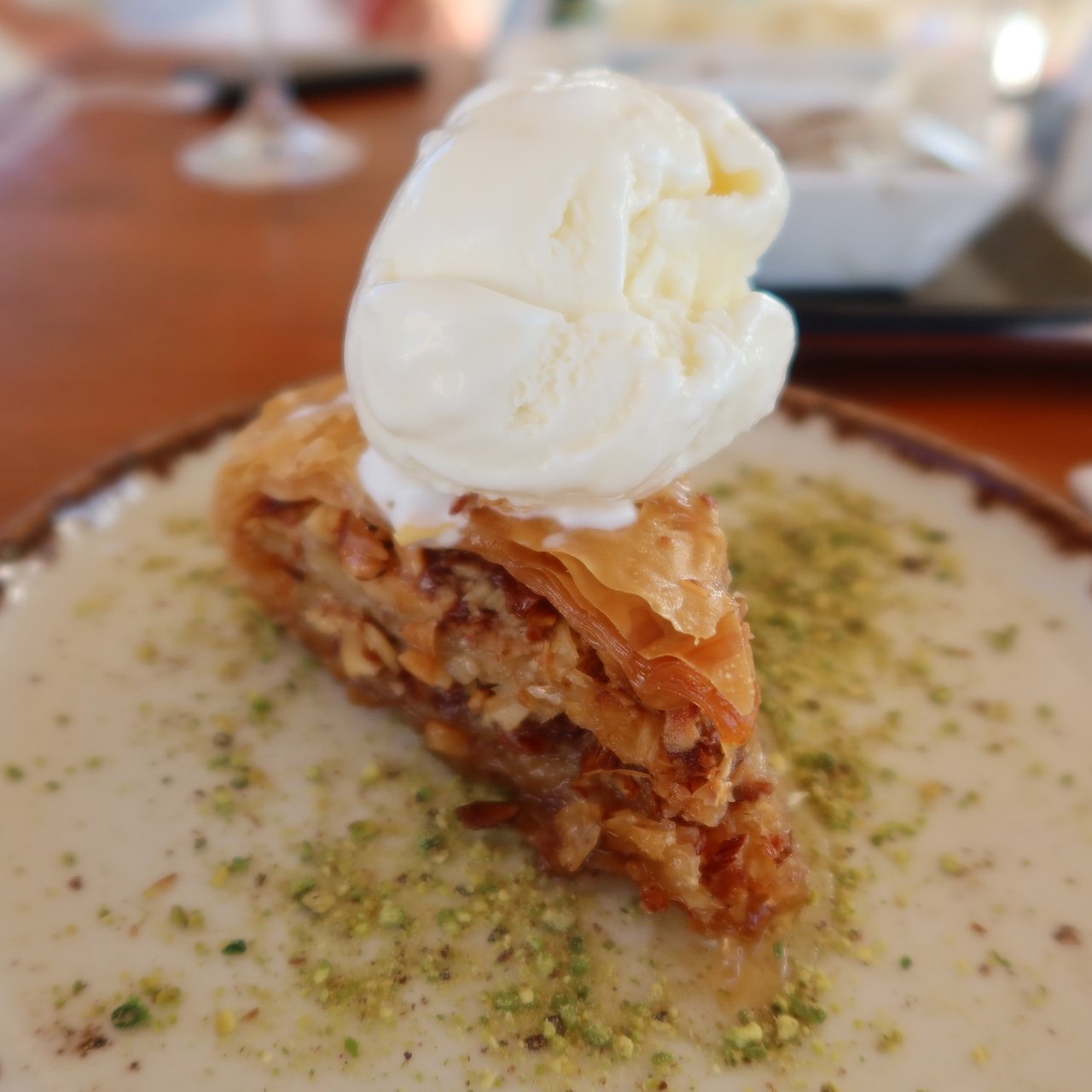 Baklava with Ice Cream_Santorini_5x5 Baklava with Ice Cream_Santorini_5x5