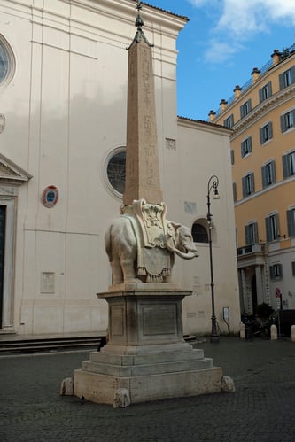 Basilica of St Maria sopra Minerva_Rome_Exterior_Obelisk