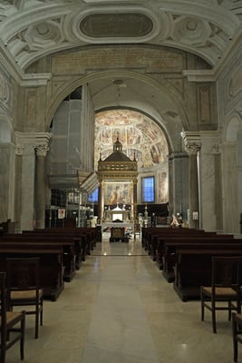 Basilica of St Peter in Chains_Rome_Interior_Zoomed Out