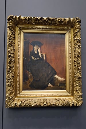 Berthe Morisot à léventail_Manet_dOrsay_Paris