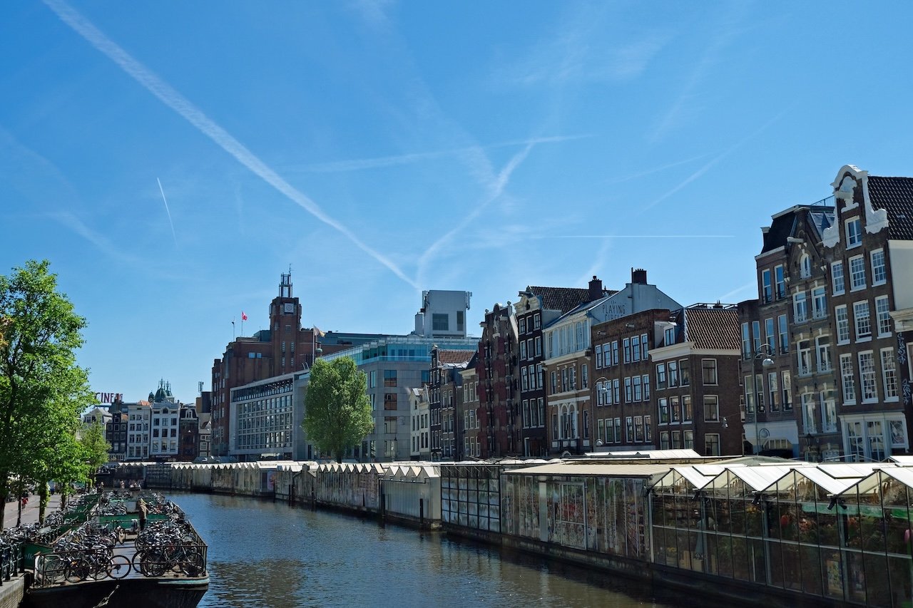 Bloemenmarkt_Amsterdam_View from Canal Bloemenmarkt_Amsterdam_View from Canal