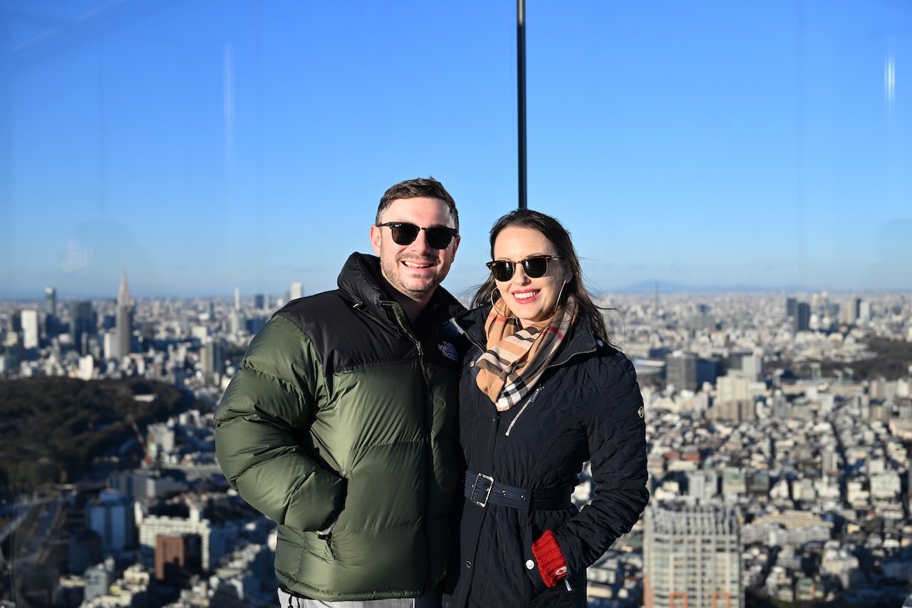 Brian and Lauren Shibuya Sky _ Toyko