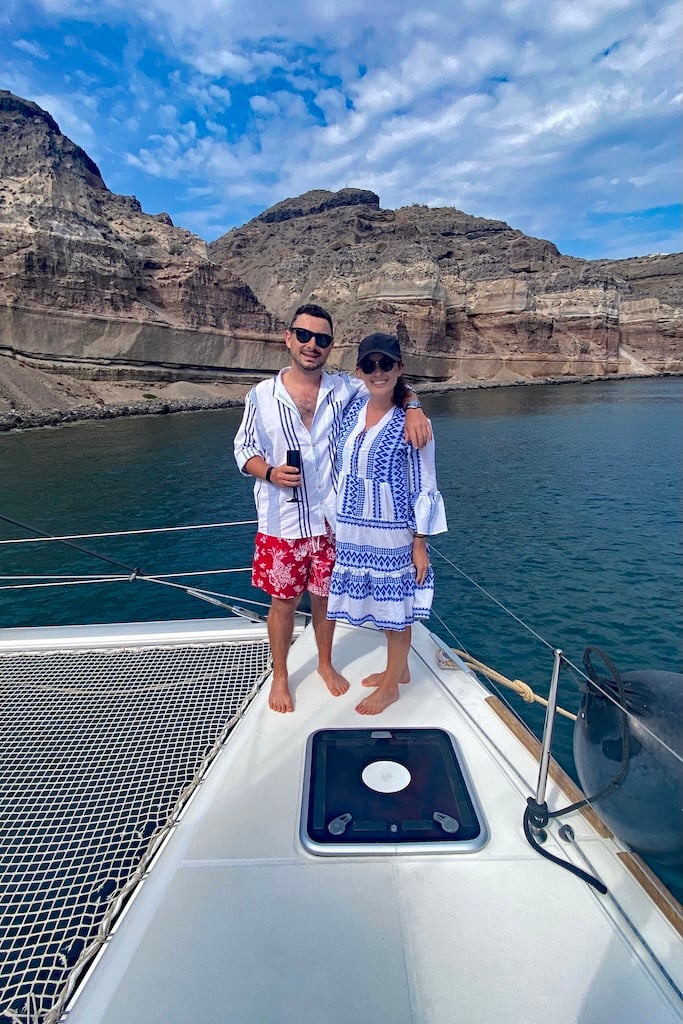 Brian_Lauren_Santorini_Catamaran Cruise Brian_Lauren_Santorini_Catamaran Cruise