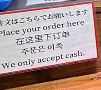 Cash Only Sign_Nishiki Market_Kyoto