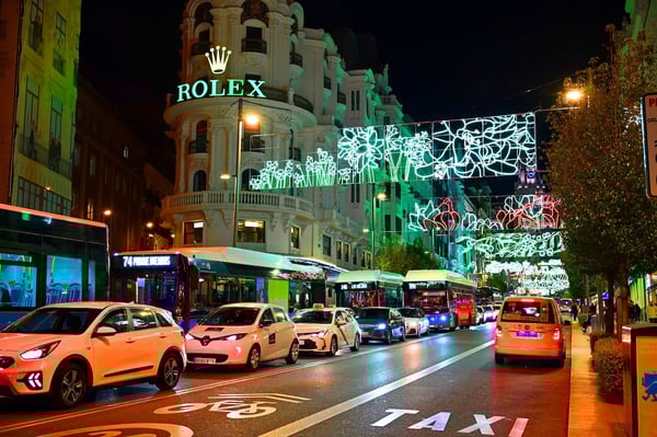 Christmas Lights_Gran Via_Madrid_Rolex