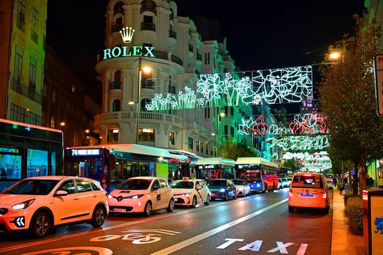 Christmas Lights_Gran Via_Madrid_Rolex