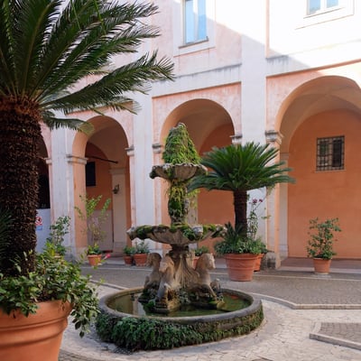 Cloister_Basilica dei Santi Cosma e Damiano_Rome_5x5