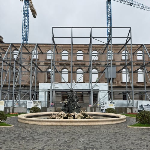 Construction at Buda Castle_5x5_Budapest