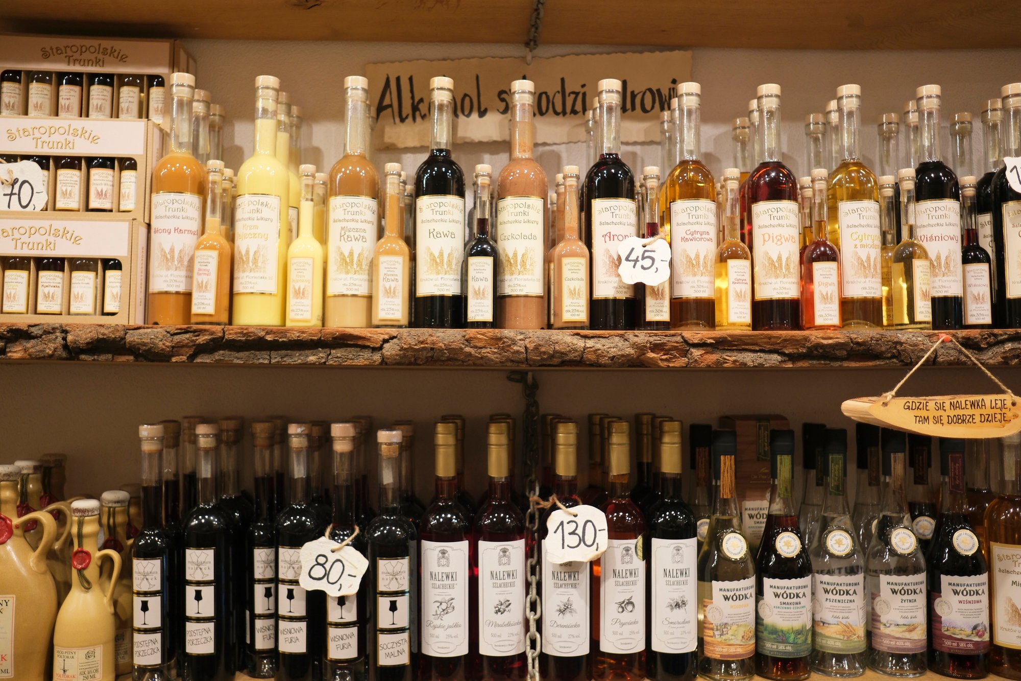 Display of Polish Vodka_Krakow