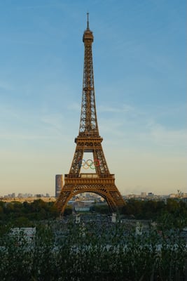 Eiffel Tower from Trocadero_Paris_Olympic Rings