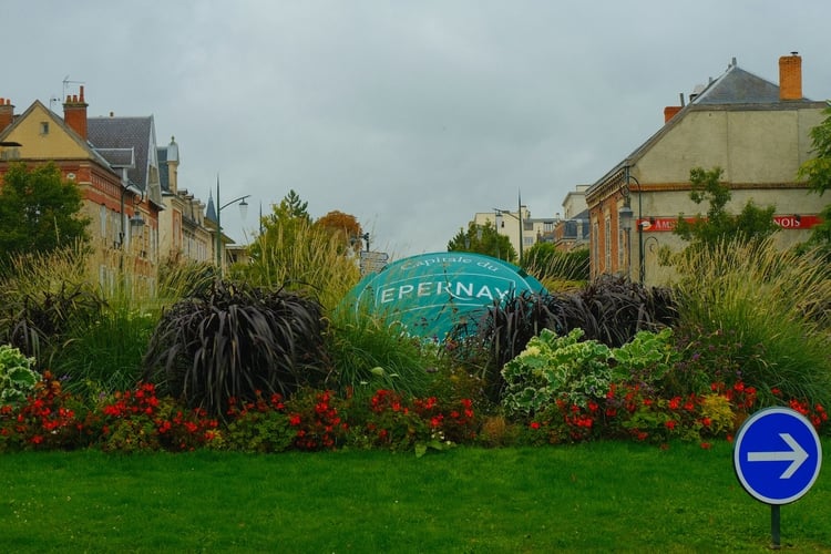 Roundabout in Epernay, France