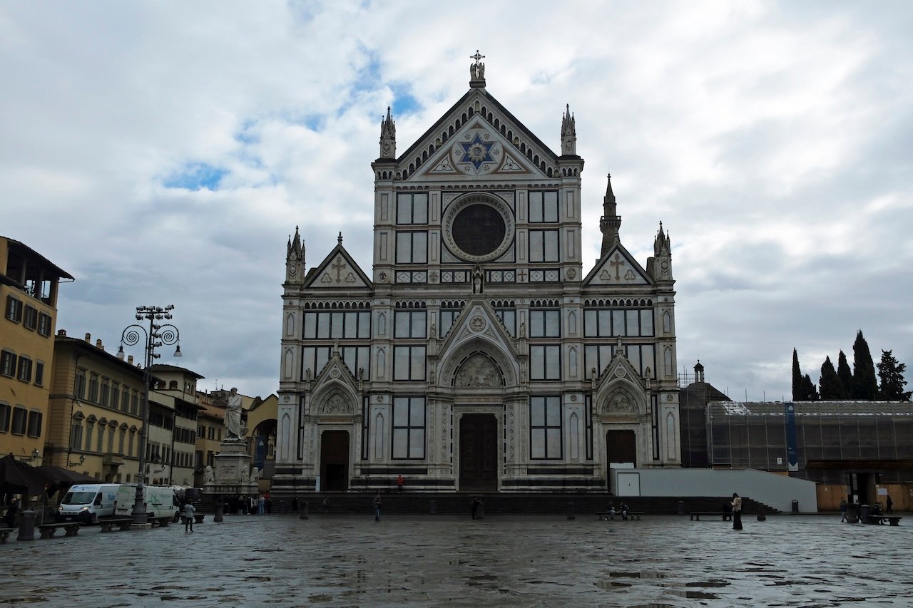 Exterior of Santa Croce_Florence_Cloudy Day