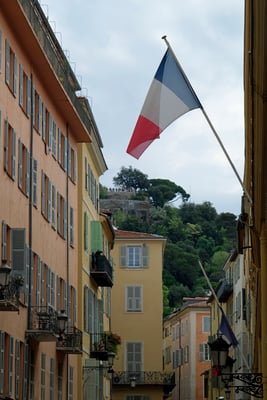 French Flag_Street in Old Town Nice