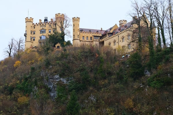 Hohenschwangau Castle_From Below_Neuschwanstein