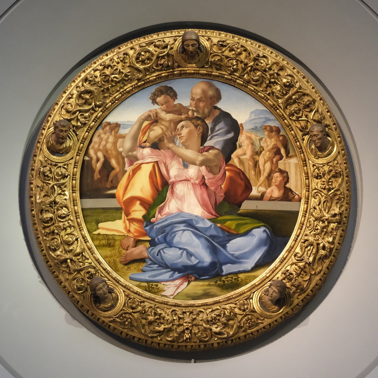 Holy Family_Doni Tondo_Michelangelo_Uffizi_Florence_5x5