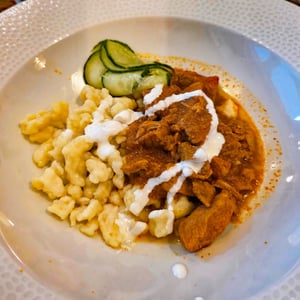 Hungarian Pork Stew with Dumplings_Budapest_Szek Etterem Bar_5x5