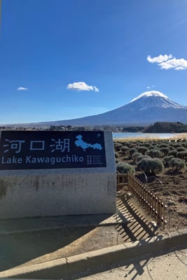 Lake Kawaguchiko_Sign_Mt Fuji_Fuji Five Lakes