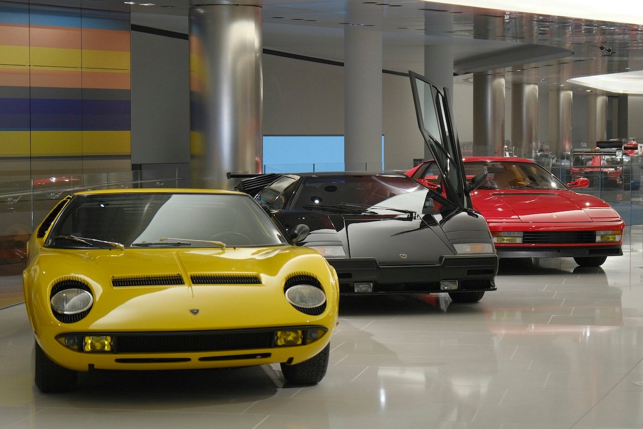 Lamborghini Miura_Lamborghini Countach_Ferrari Testarossa_4x6_Monaco Lamborghini Miura_Lamborghini Countach_Ferrari Testarossa_4x6_Monaco