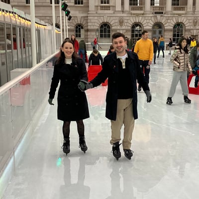 Lauren_Brian_Ice Skating_Somerset House_London_2024