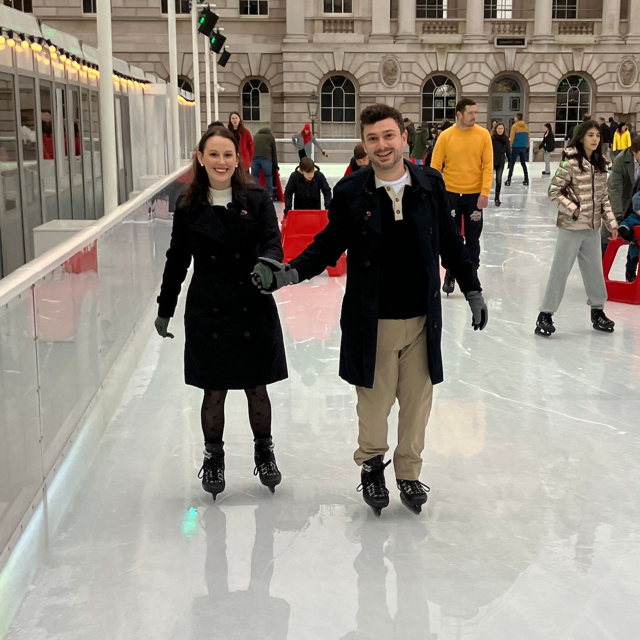 Lauren_Brian_Ice Skating_Somerset House_London_2024 Lauren_Brian_Ice Skating_Somerset House_London_2024