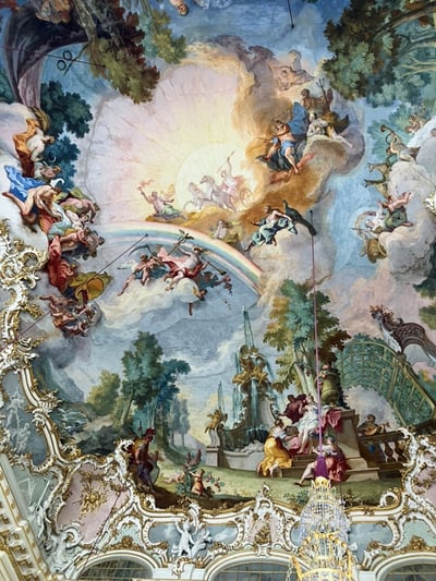 Munich Nymphenburg Palace_Great Hall_Ceiling Details_2