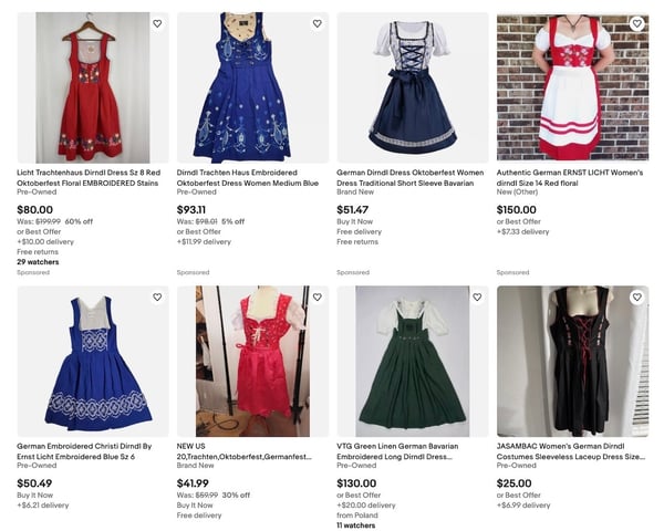 Oktoberfest Outfits eBay 2