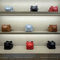Purse display at Scuola del Cuoio in Florence