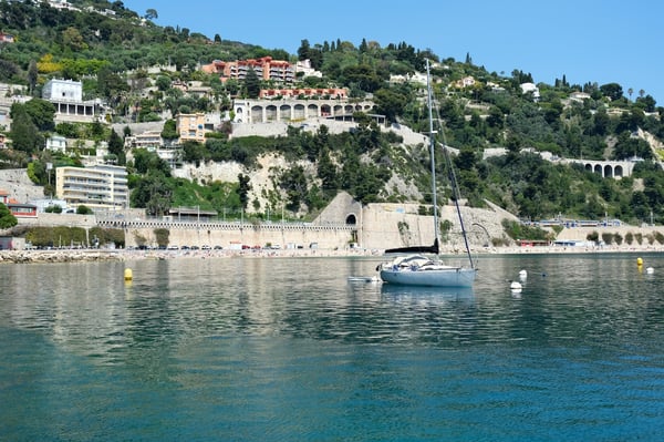 Sailboat Anchored in Villefranche-sur-Mer