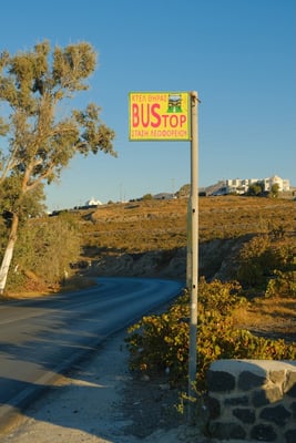 Santorini Bus Stop_Vineyards