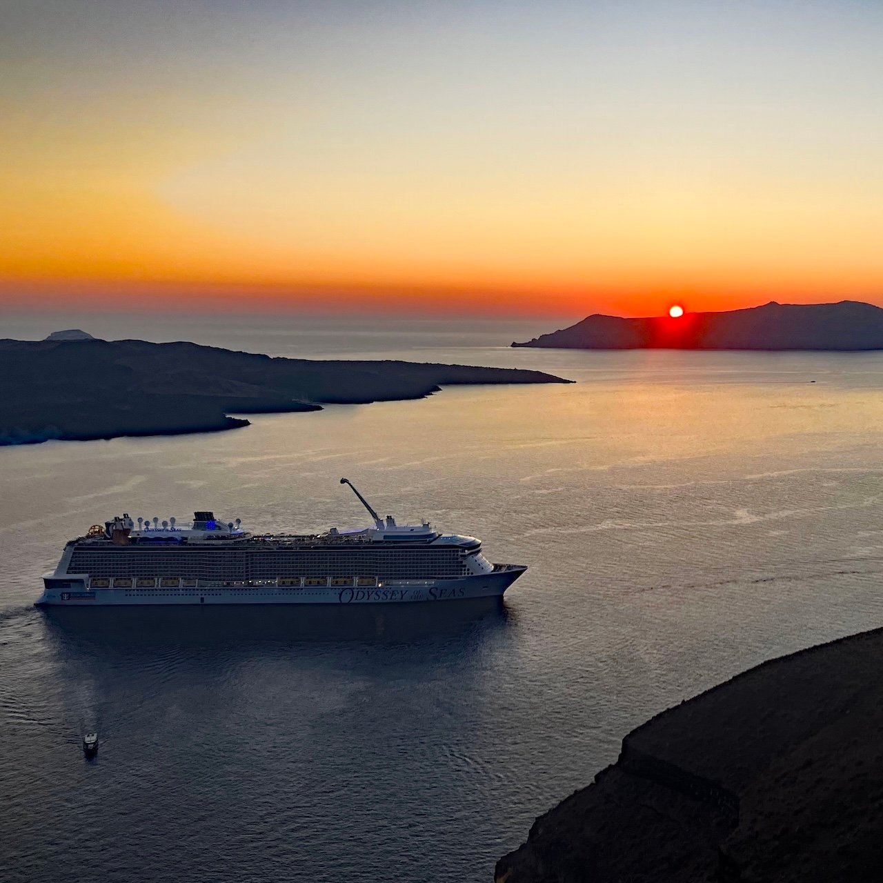 Santorini Caldera Sunset_5x5 Santorini Caldera Sunset_5x5