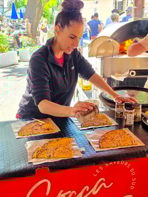 Socca Stand_Provencal Market_Antibes
