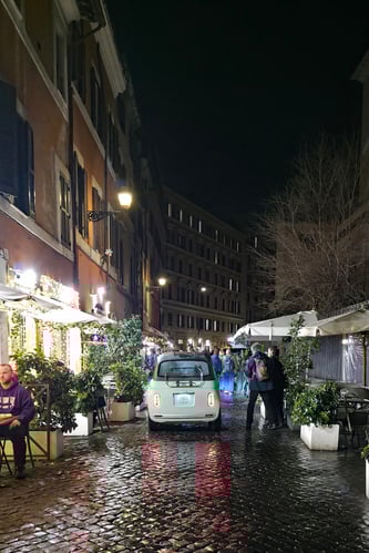 Street in Trastevere_Rome_Night