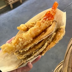 Tempura Shrimp_Sweet Potatoes_Nishiki Market_Kyoto