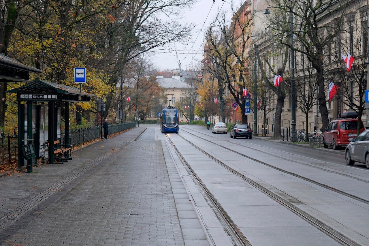 Tram_Krakow_Autumn Leaves