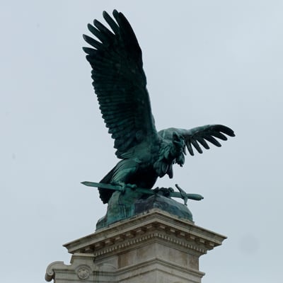 Turul Statue_Buda Castle_Budapest_5x5