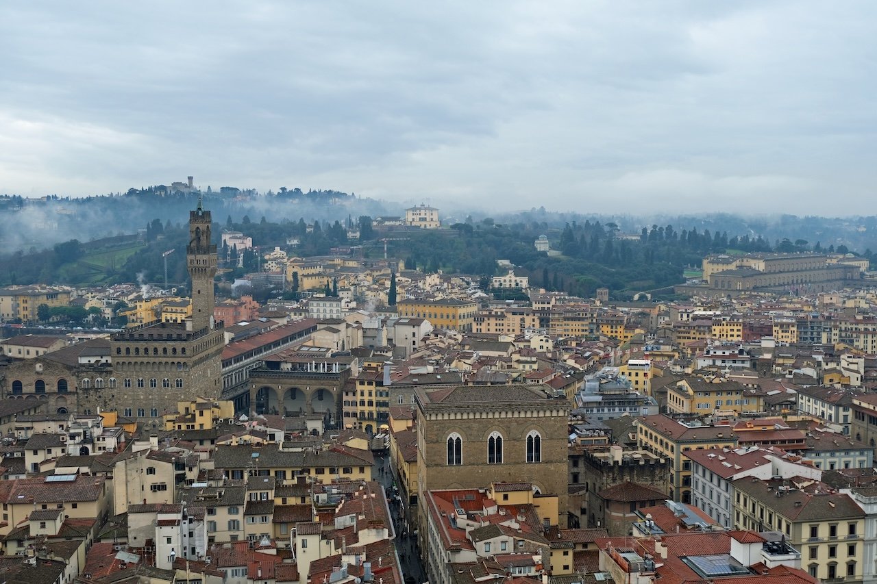View of Florence_Palazzo Vecchio_Giotto Bell Tower