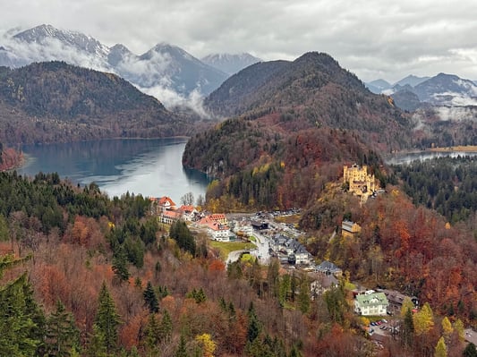 View of Hohenschwangau from Jugend Viewpoint_Neuschwanstein