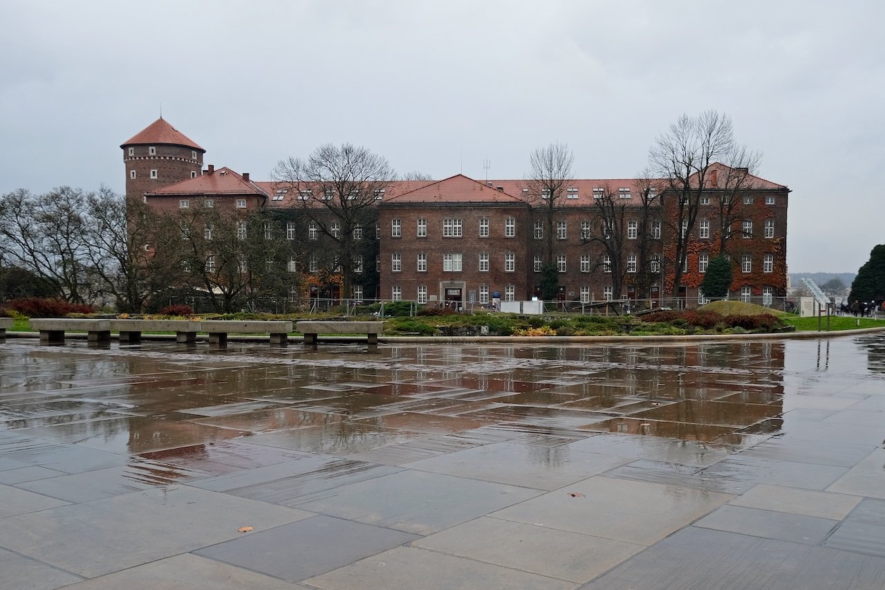 Wawel Castle_Krakow_Rain Reflection
