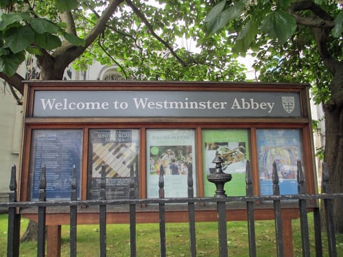 Westminster Abbey Signage_London