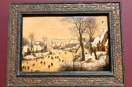 Winter Landscape with Skaters and Birds Trap_Pieter Bruegel the Elder_1565_Brussels
